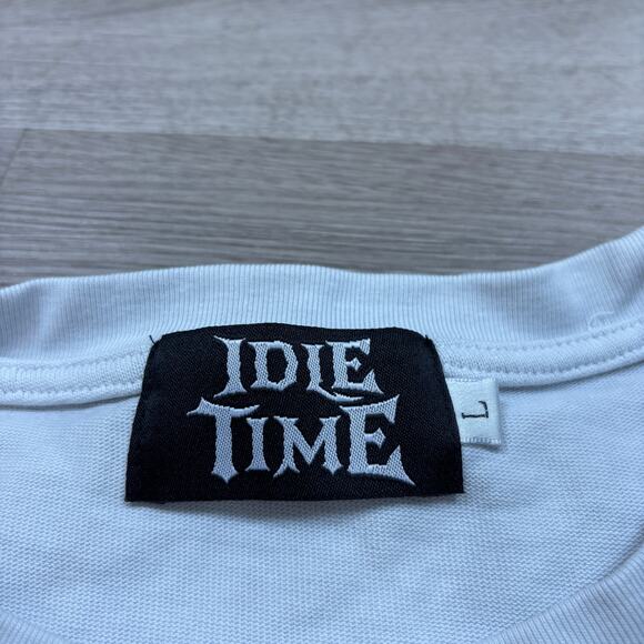 Y2K Grunge Style Idle Time Boxy T Shirt Men's Large - Picture 6 of 8